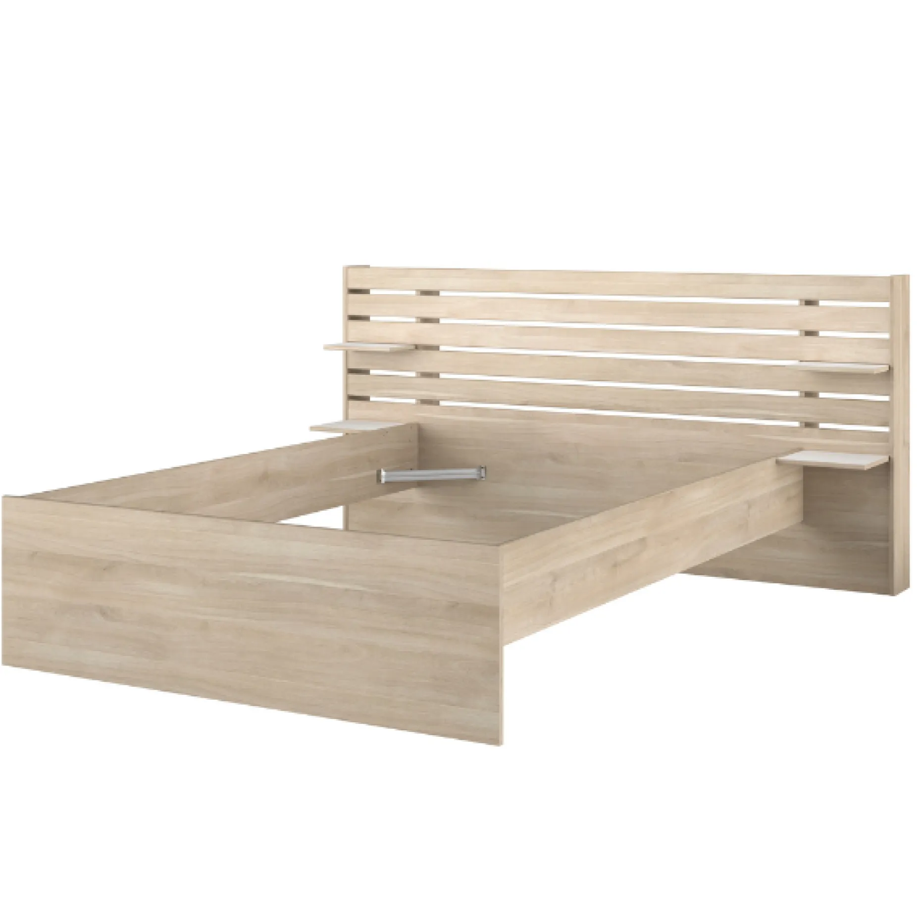 Doppelbett Tokio 140x200cm-Eiche Dekor/Weiß