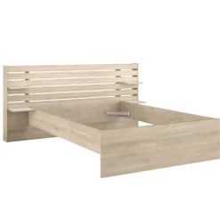 Doppelbett Tokio 140x200cm-Eiche Dekor/Weiß