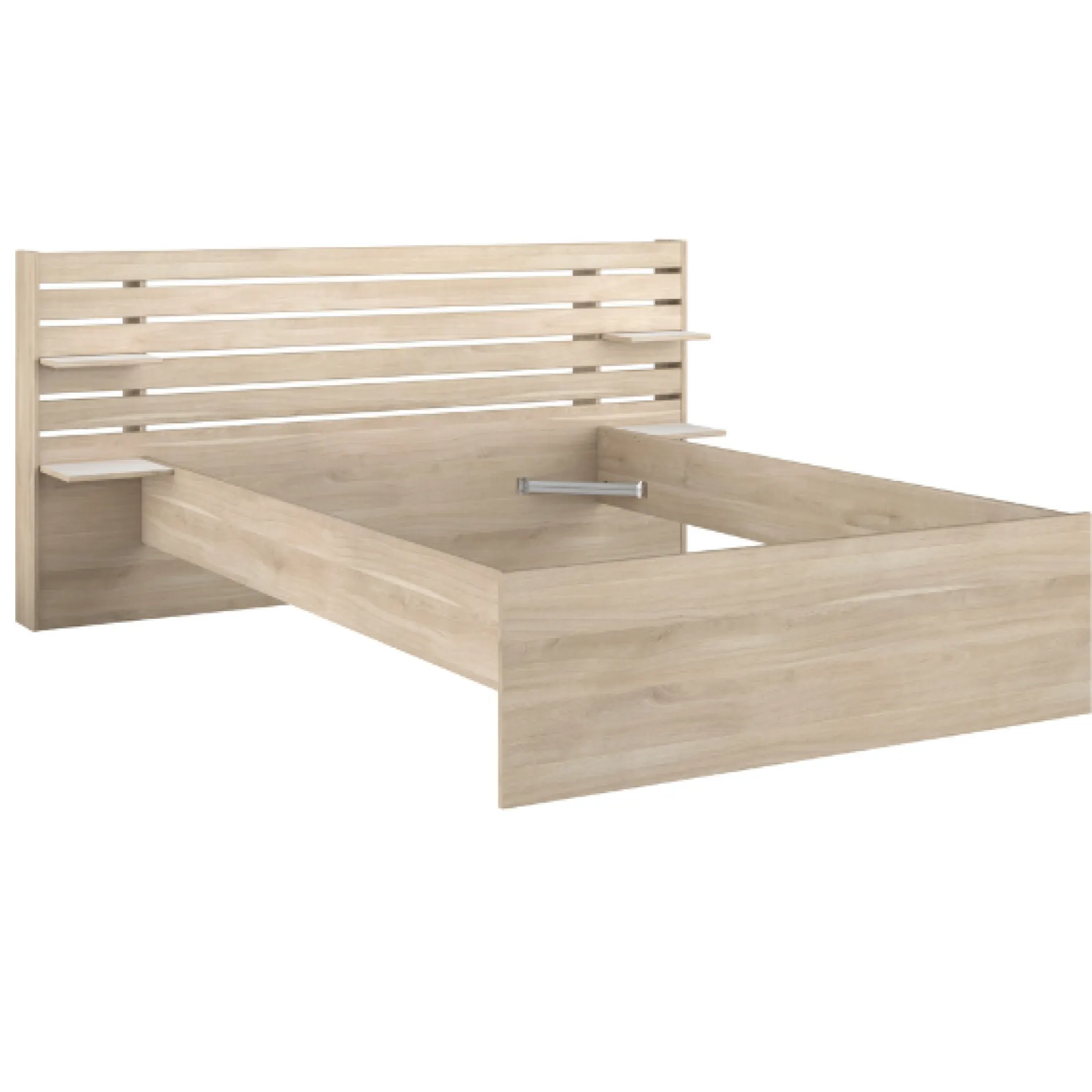 Doppelbett Tokio 160x200cm-Eiche Dekor/Weiß