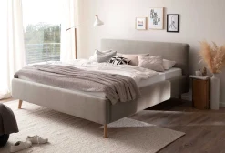 Doppelbett Tony 180x200cm mit Stauraum - taupe