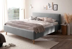 Doppelbett Tony 160x200cm mit Stauraum - grau