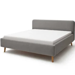 Doppelbett Tony 160x200cm mit Stauraum - grau