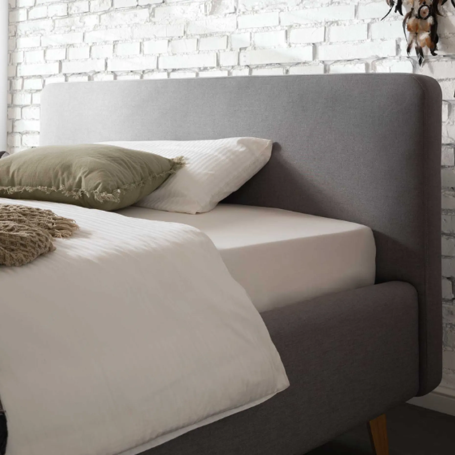 Doppelbett Tony 160x200cm mit Stauraum - grau