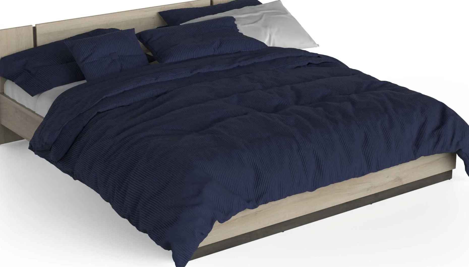 Doppelbett Watson | 188,3 x 204,3 x 71,7 cm | Braun