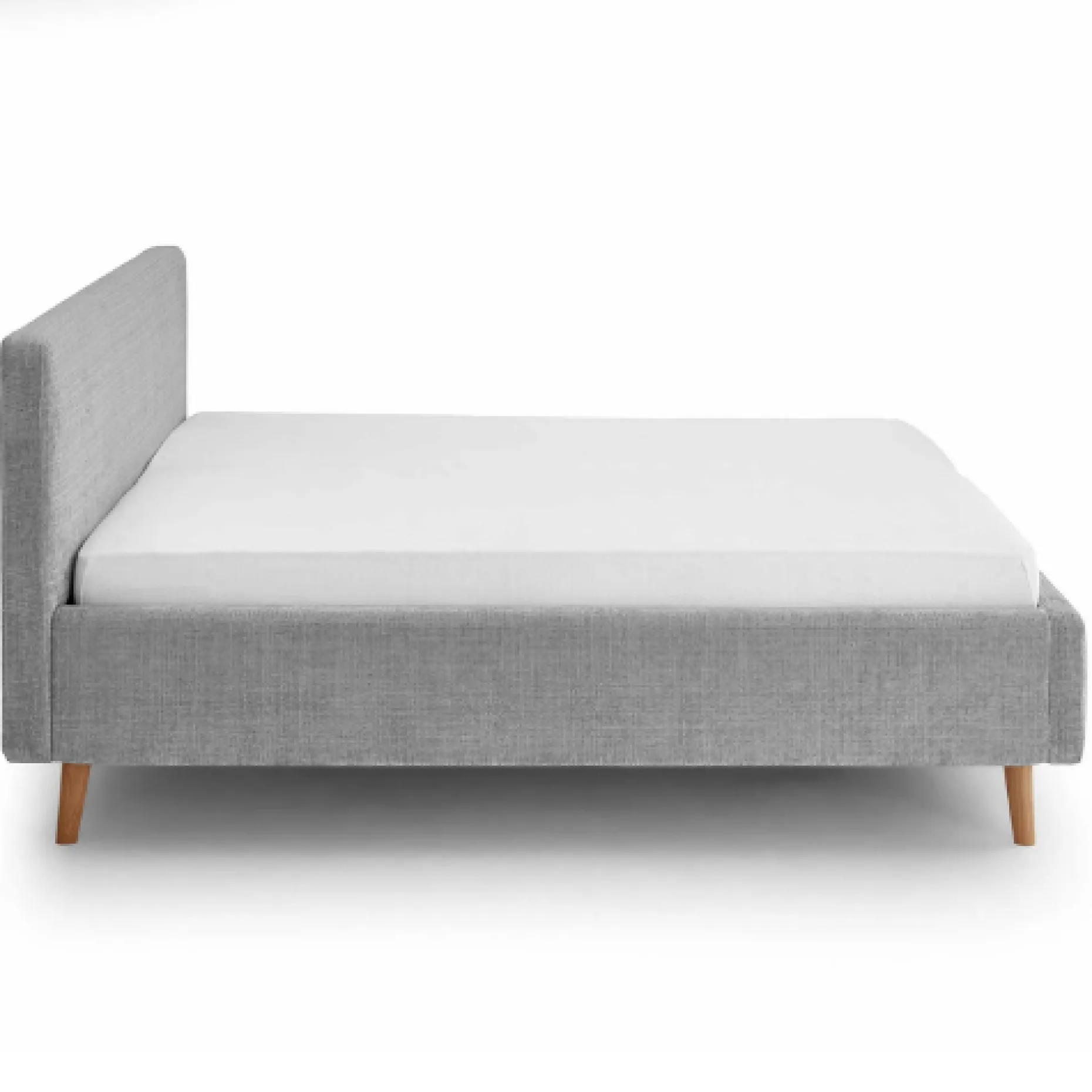 Doppelbett Younes 180x200cm mit Stauraum - grau