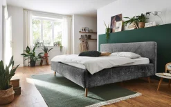 Doppelbett Younes 160x200cm mit Stauraum - anthrazit