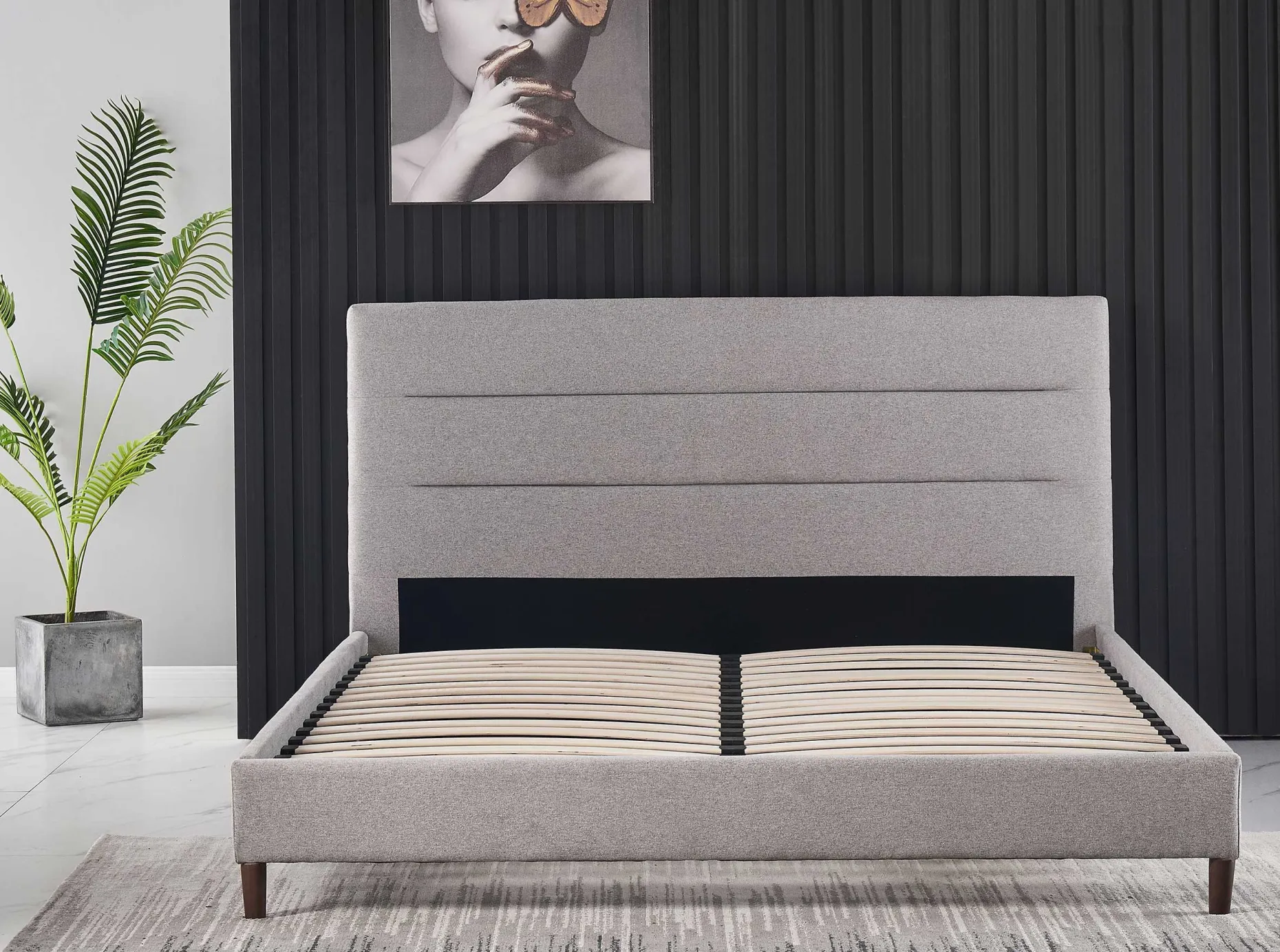 Doppelbett Zulema 140x200 - grau