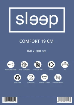 Doppelmatratze Comfort Plus 160x200x19cm - Kaltschaum