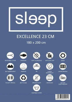 Doppelmatratze Excellence 180x200x23cm - Taschenfederkern