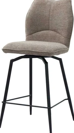 Rousseau Drehbarer Barhocker Lara | 48 x 56 x 103 cm | Sandfarbenes Design