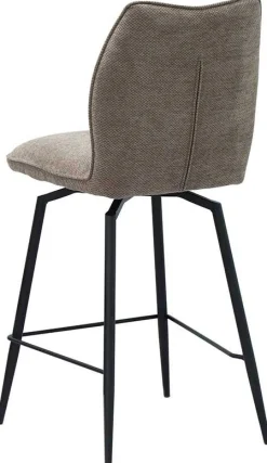 Rousseau Drehbarer Barhocker Lara | 48 x 56 x 103 cm | Sandfarbenes Design