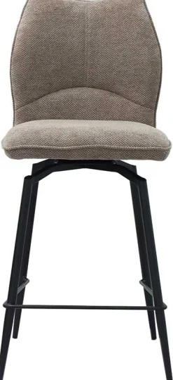 Rousseau Drehbarer Barhocker Lara | 48 x 56 x 103 cm | Sandfarbenes Design