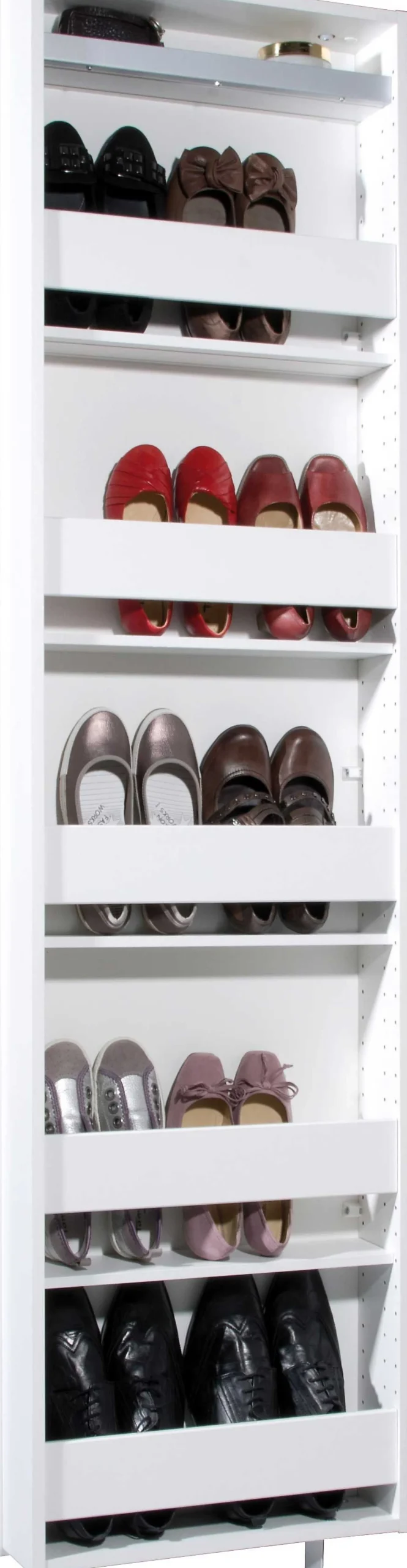 Drehbarer Schuh- und Lagerschrank Larsen - weiß