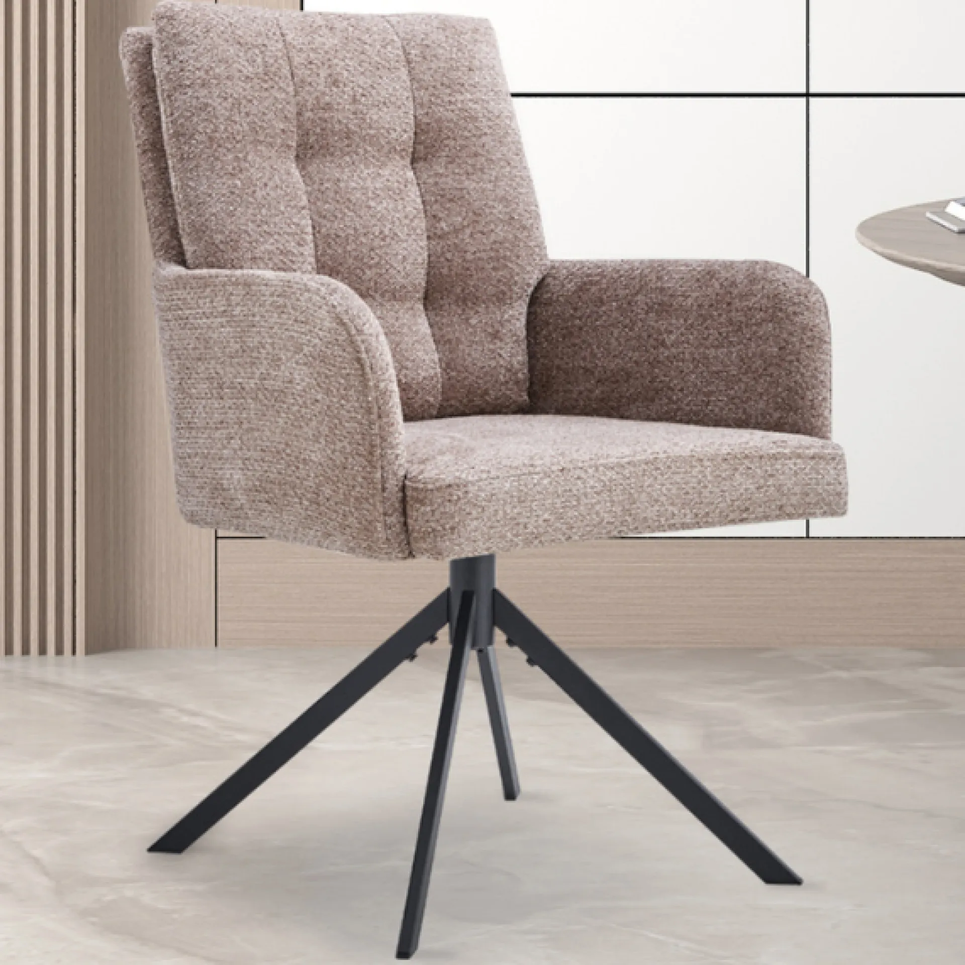 Rousseau Drehstuhl Granada | Metallbeine | Sand