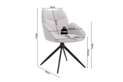 Rousseau Drehstuhl Mahi | 60 x 66 x 90 cm |