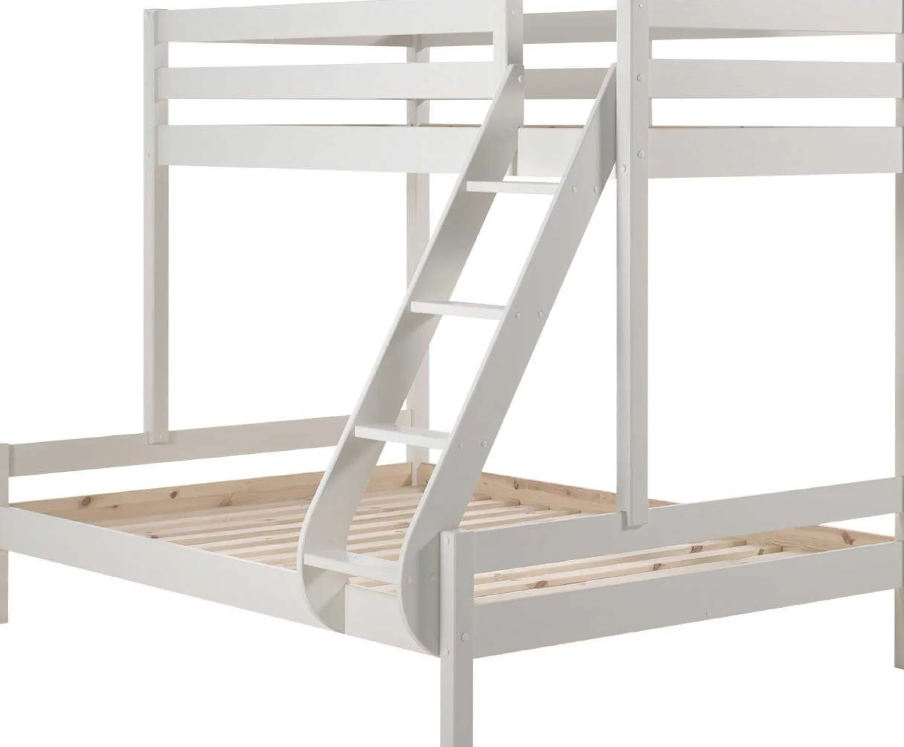 Dreifach-Etagenbett 3-Personen Holz - weiß