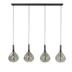 Emob Drizella Hängeleuchte 164 cm-Rauchglas