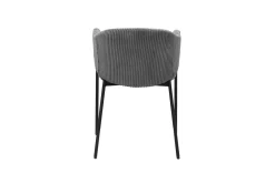 Rousseau Dunkeler Kordstuhl mit Metallbeinen | H-H 78 x B-L 54 x T-P 62 cm