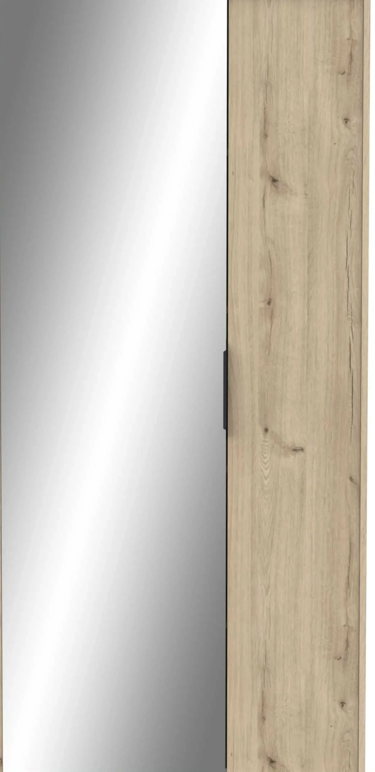 Ebony Schuhschrank 83x24x178cm - mit Spiegel - Eiche Dekor