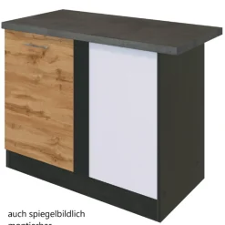 Held Eckkleiderschrank Sorrella 110cm 1 Tür - Eiche/Graphit