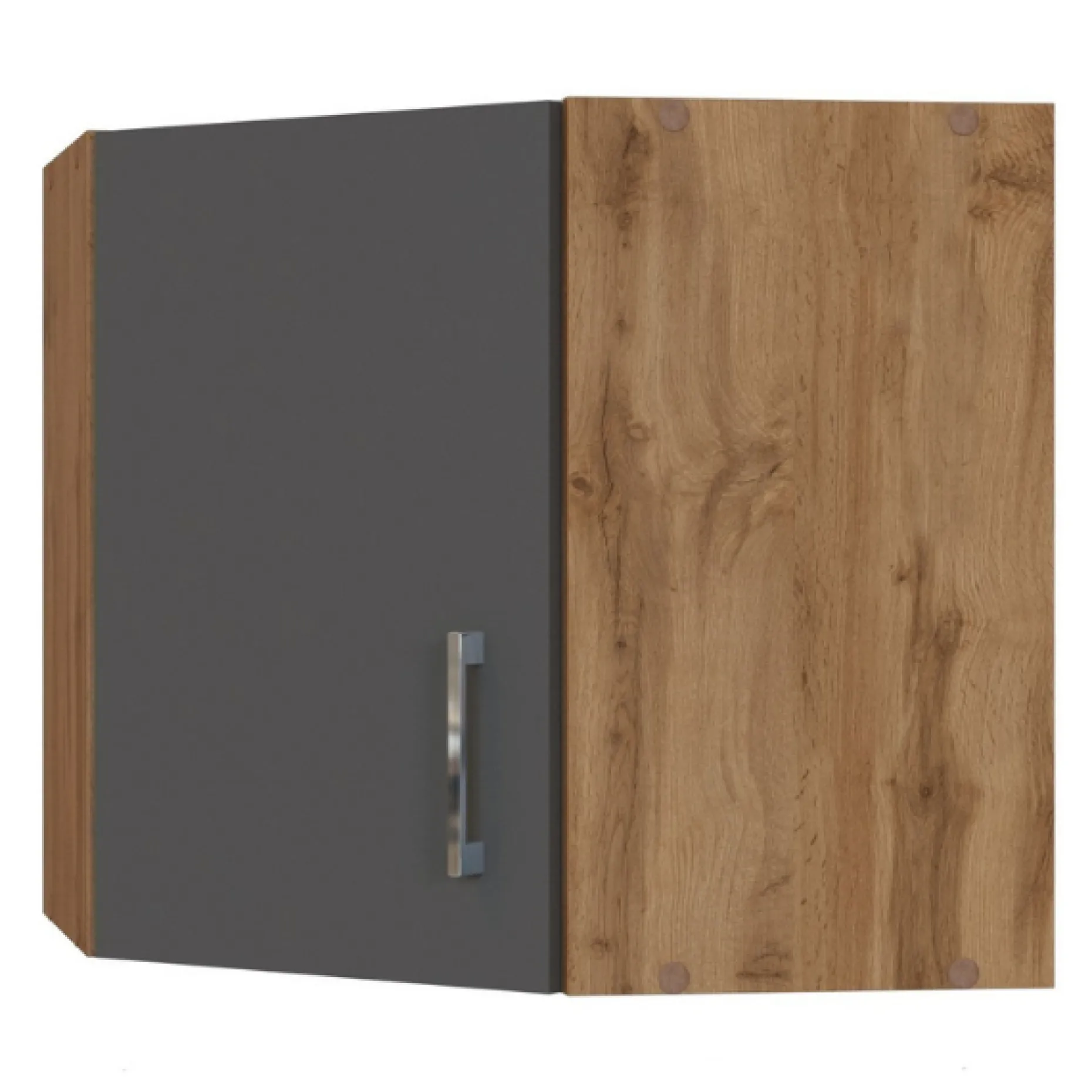 Eckschrank Sorrella 60cm 1 Tür - Anthrazit/Eiche