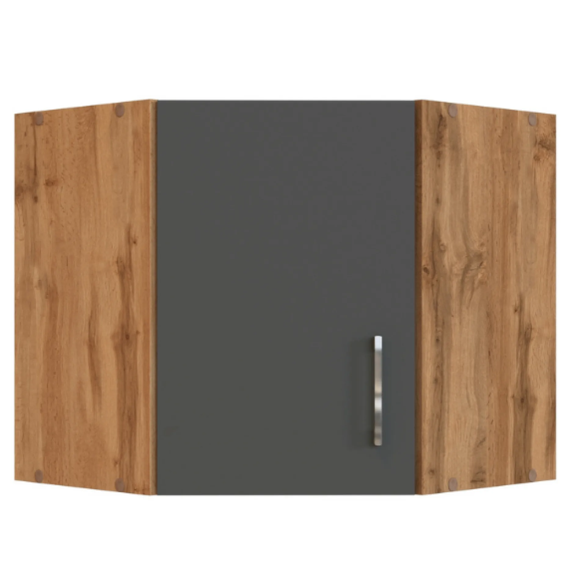 Eckschrank Sorrella 60cm 1 Tür - Anthrazit/Eiche