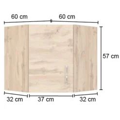 Held Eckschrank Sorrella 60cm 1 Tür - Eiche