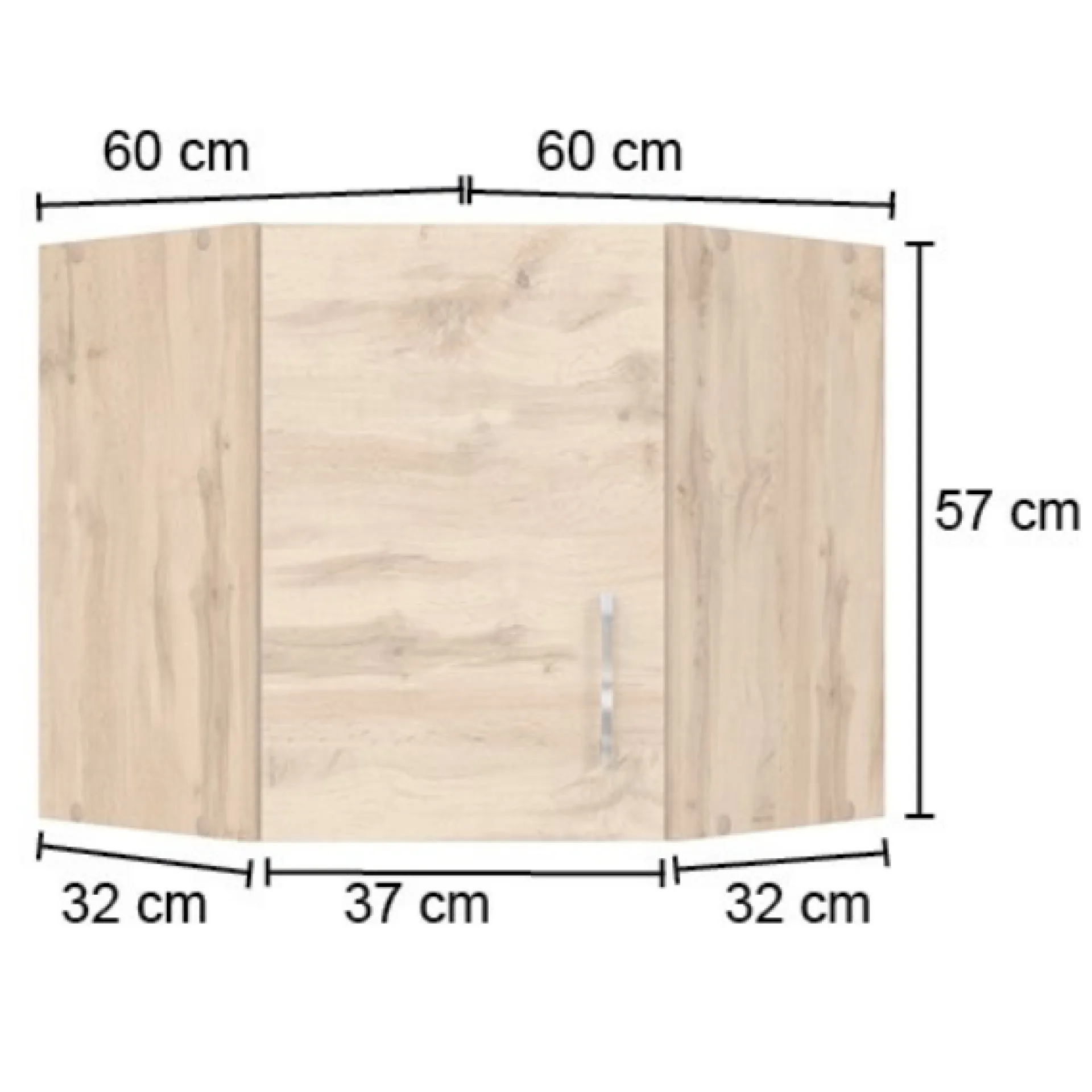 Held Eckschrank Sorrella 60cm 1 Tür - Eiche