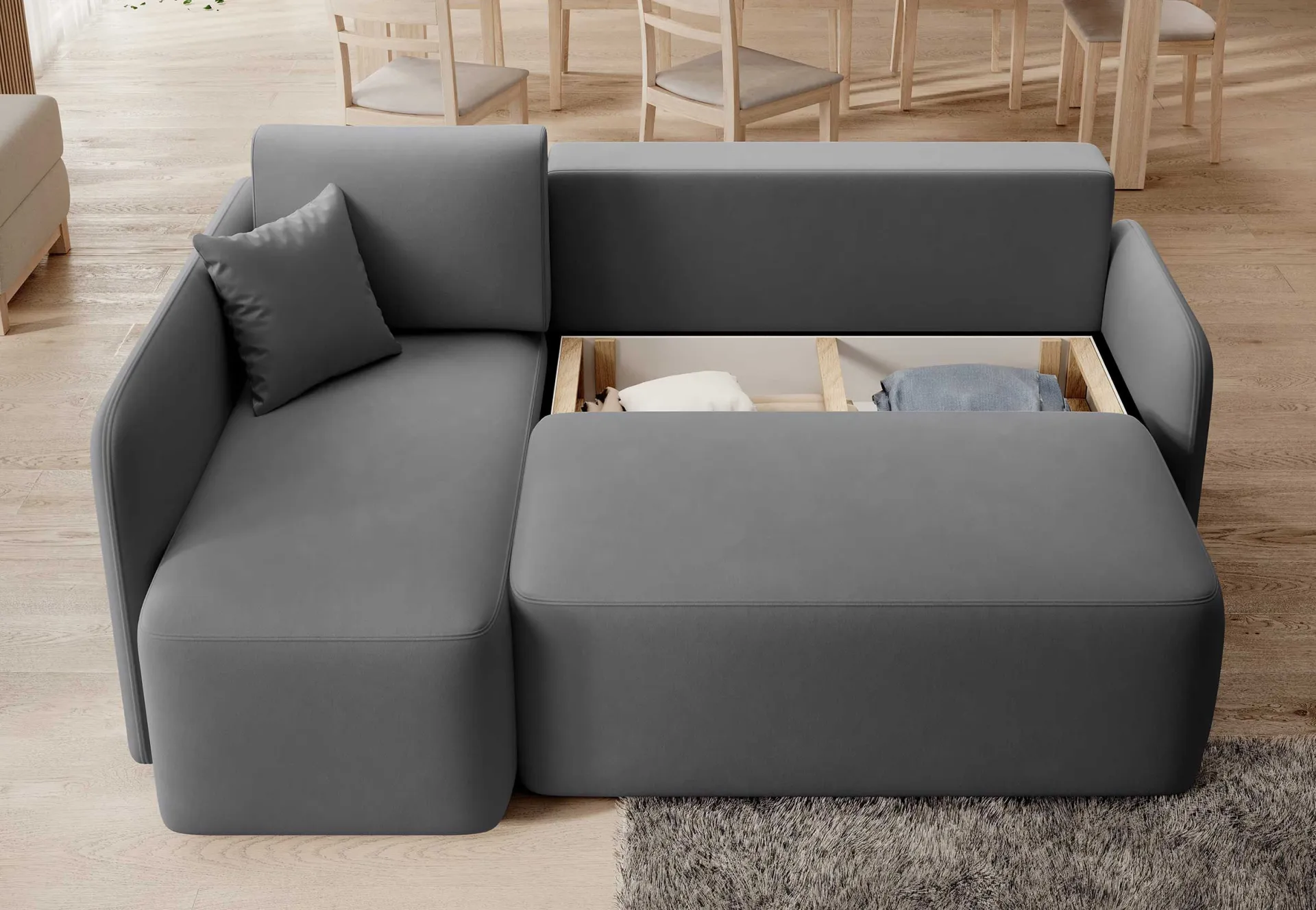 Emob Ecksofa Henrichs | 206 x 150 x 89 cm | Dunkel