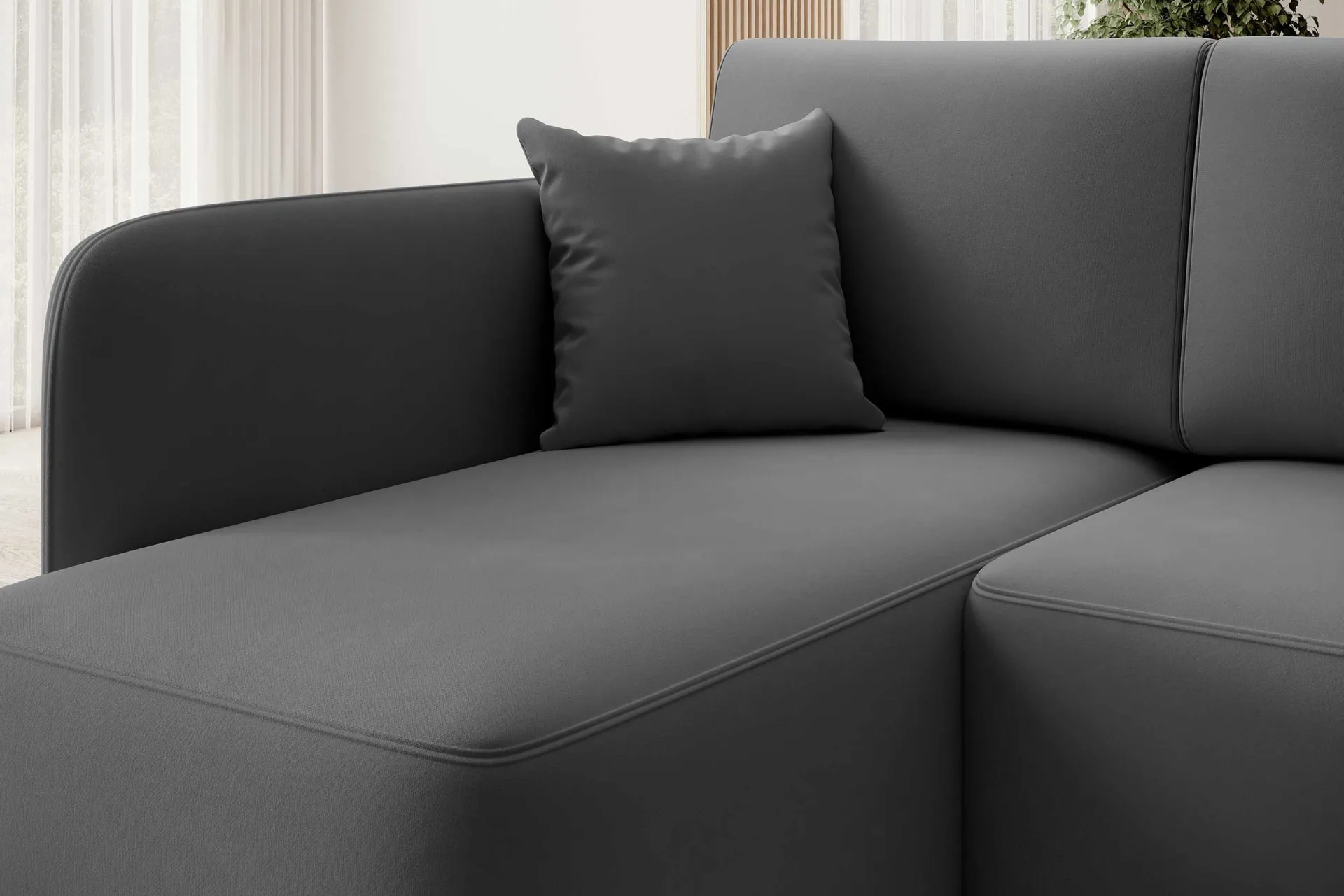 Emob Ecksofa Henrichs | 206 x 150 x 89 cm | Dunkel