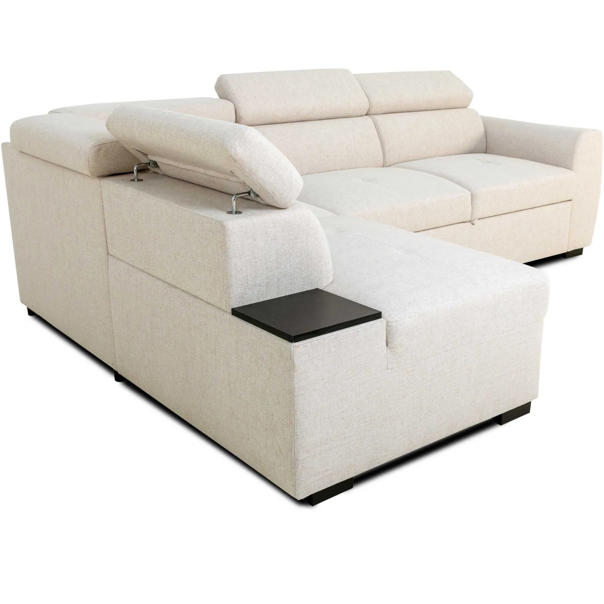 PGS Ecksofa Kelio links - verstellbare Kopfstütze - r Stoff