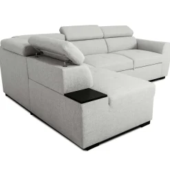 PGS Ecksofa Kelio rechts - verstellbare Kopfstütze - er Stoff