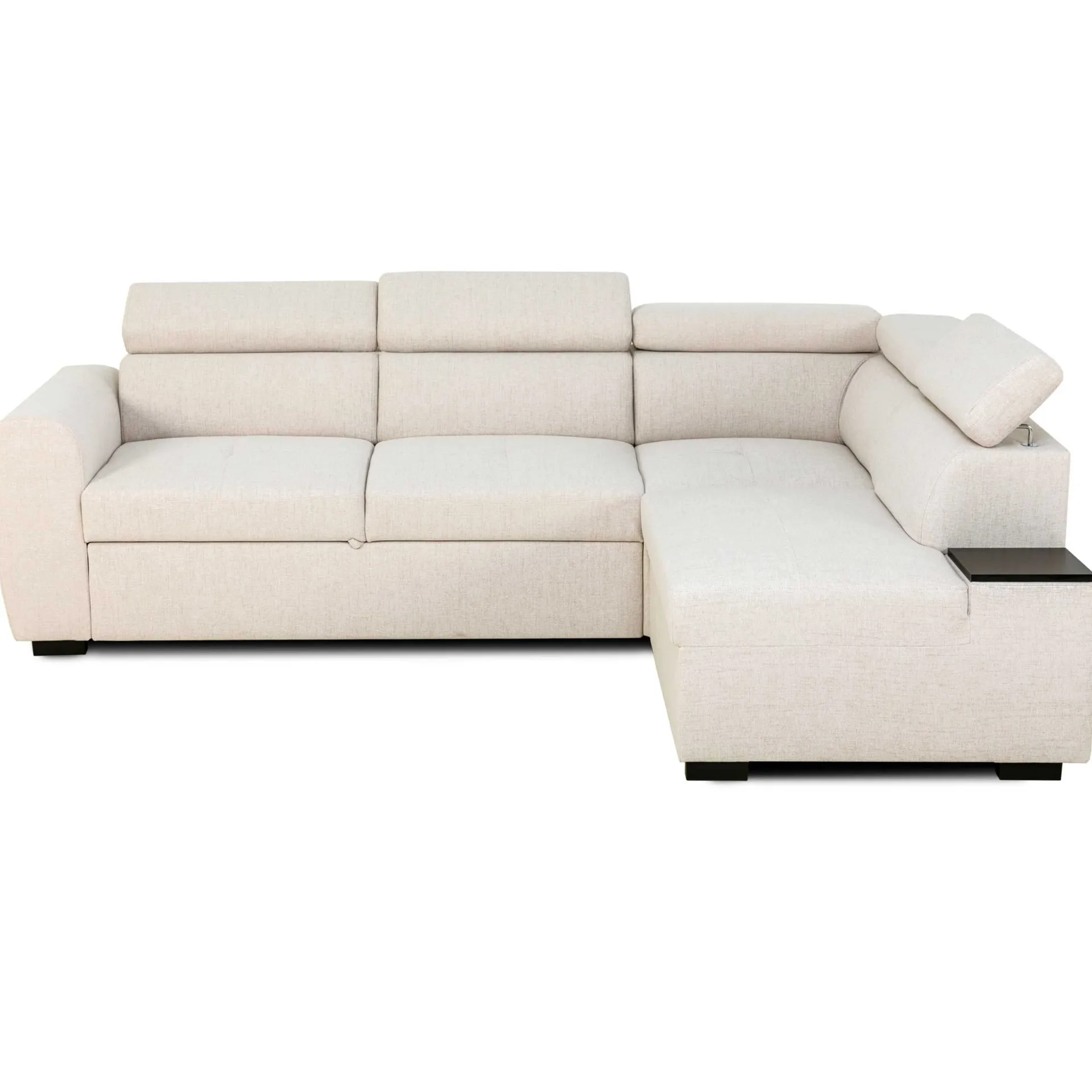 PGS Ecksofa Kelio rechts - verstellbare Kopfstütze - r Stoff