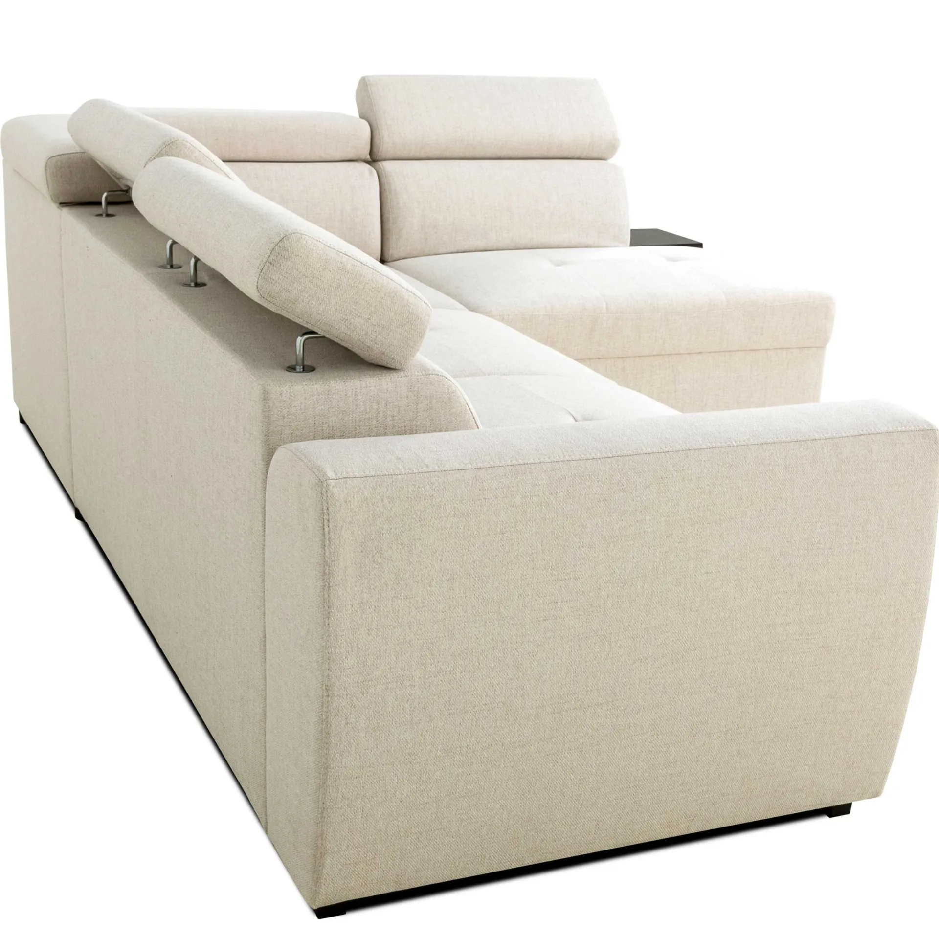 PGS Ecksofa Kelio rechts - verstellbare Kopfstütze - r Stoff