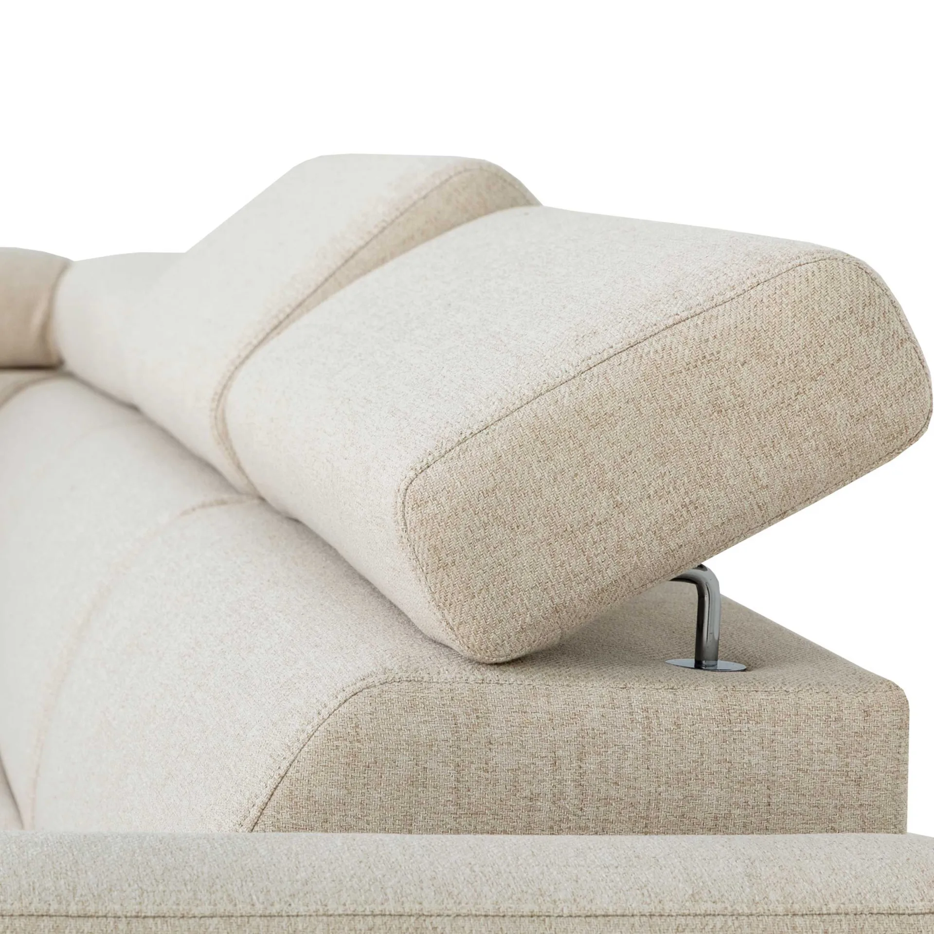 PGS Ecksofa Kelio rechts - verstellbare Kopfstütze - r Stoff