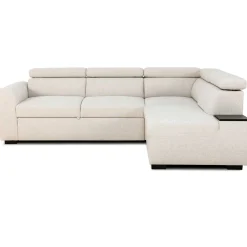 PGS Ecksofa Kelio rechts - verstellbare Kopfstütze - r Stoff