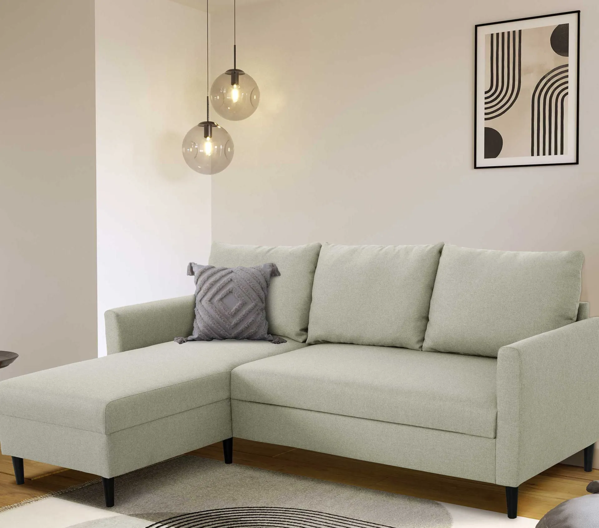 PGS Ecksofa Tweety links - 192x137x82cm - Stoff