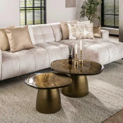 Emob Eclipse Set/2 Couchtische Antique