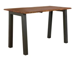 Emob Edge Bartisch 147x80 mit Akazienholz - braun/grau