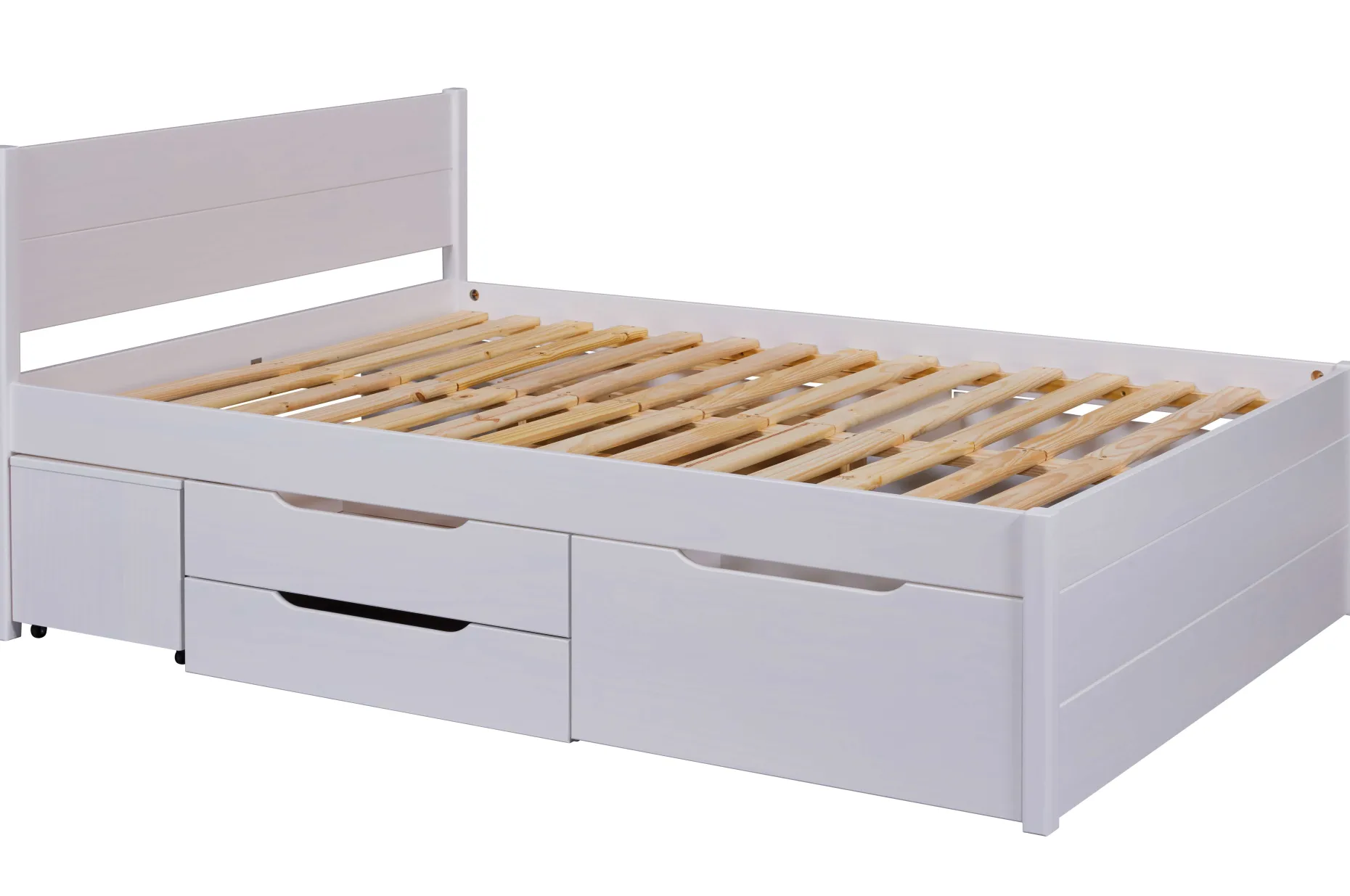 Efetivo Doppelbett 160x200cm mit Stauraum - weiß
