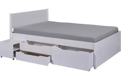 Efetivo Doppelbett 160x200cm mit Stauraum - weiß