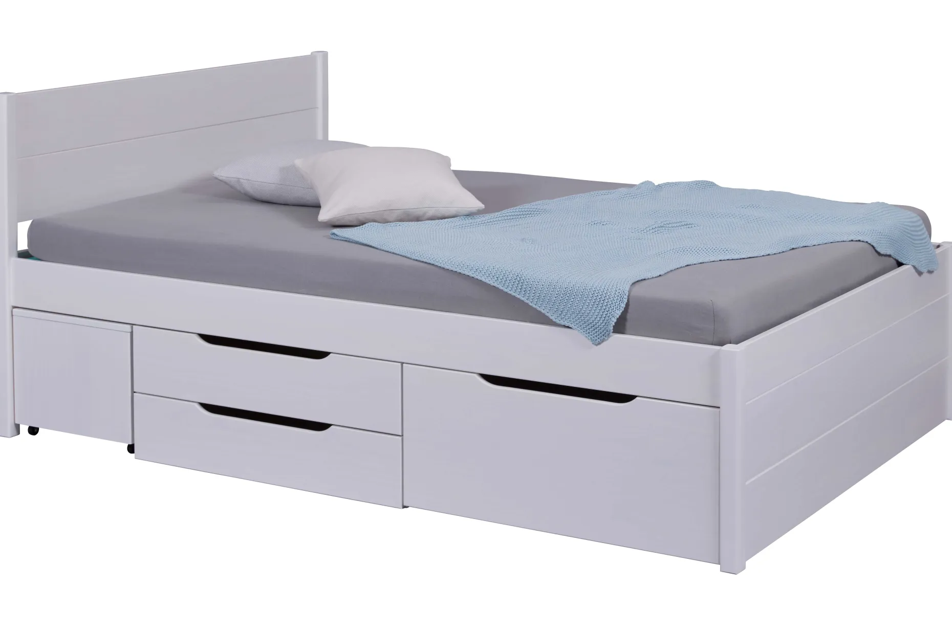 Efetivo Doppelbett 160x200cm mit Stauraum - weiß