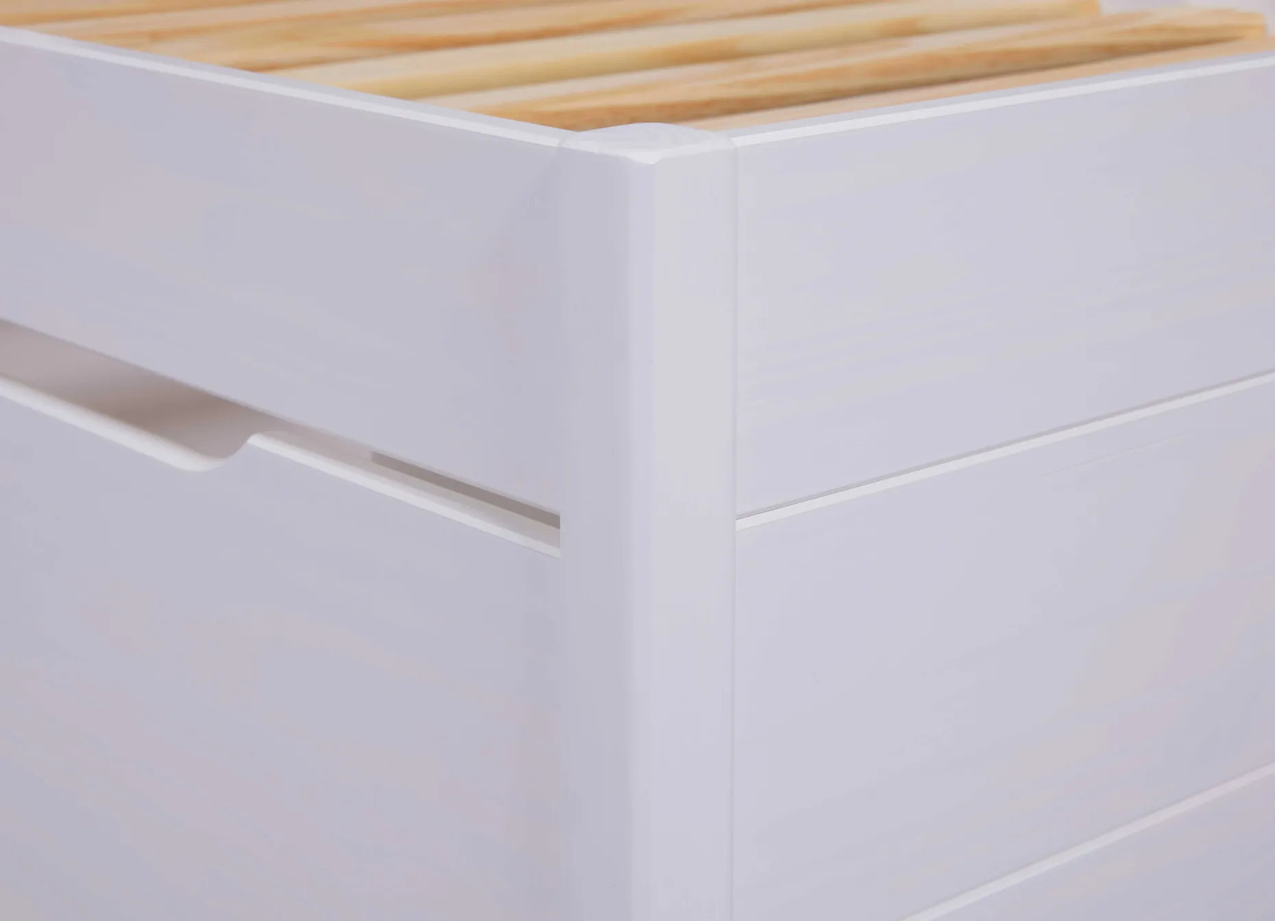 Efetivo Einzelbett 90x200cm mit Stauraum - weiß