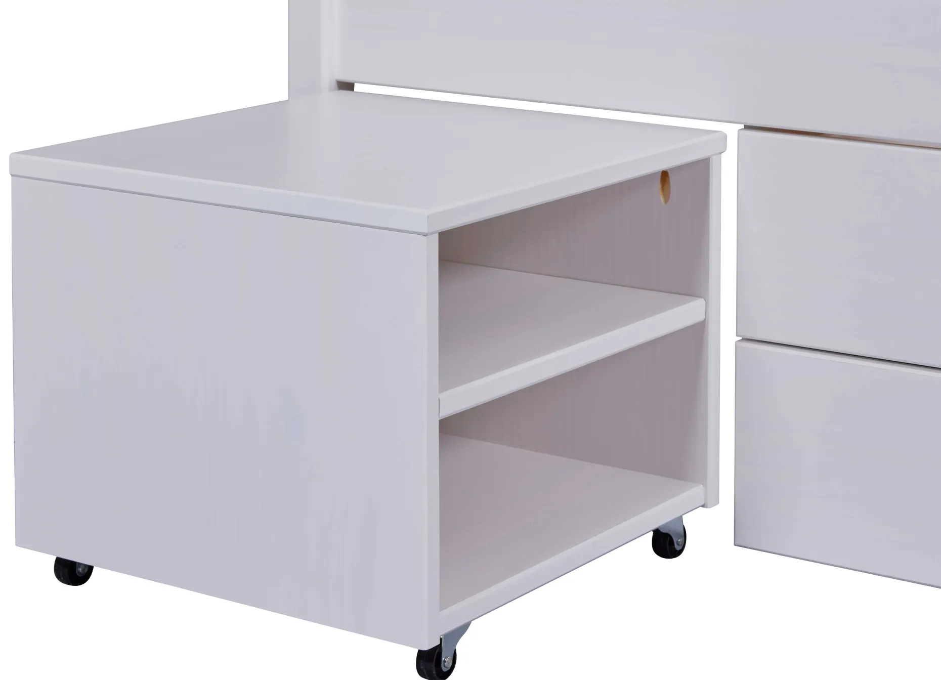 Efetivo Einzelbett 90x200cm mit Stauraum - weiß