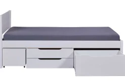 Efetivo Einzelbett 90x200cm mit Stauraum - weiß