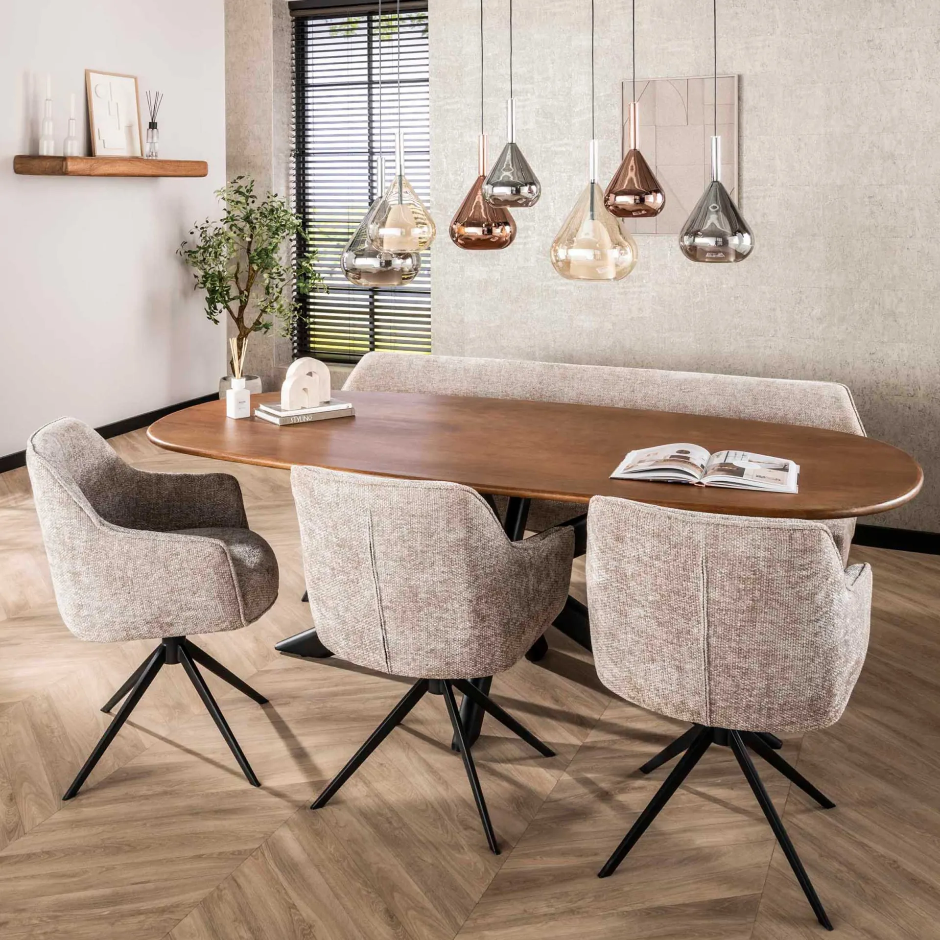 Emob Eimerstuhl Giacomo - 61x62x83cm - drehbar - sand