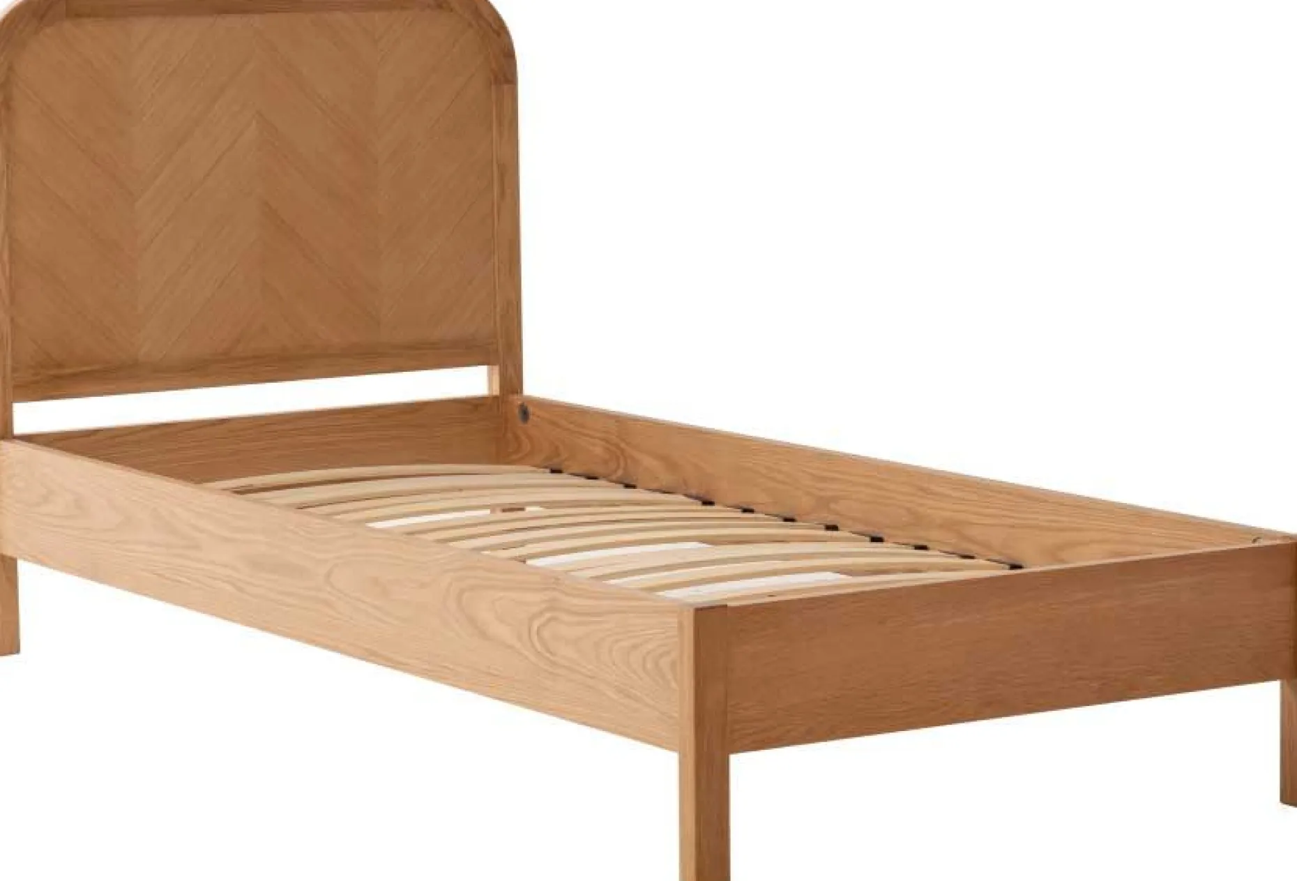 Einzelbett Alessia - 90x200cm - mit Lattenrost - massiver Eiche