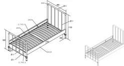 Einzelbett Bronxx Metall 90x200 - matt olivgrün