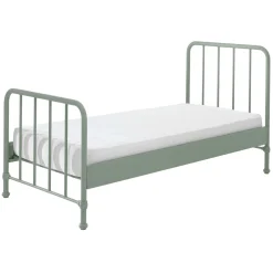 Einzelbett Bronxx Metall 90x200 - matt olivgrün