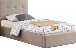 Einzelbett Corbi mit Stauraum 90x200 - sand